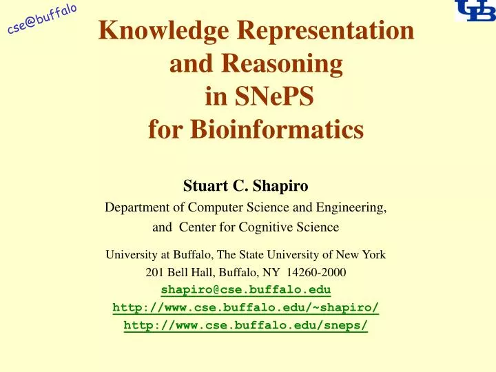 knowledge representation and reasoning in sneps for bioinformatics