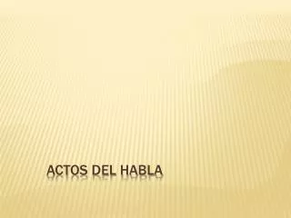 actos del habla