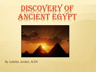 Discovery of ancient Egypt