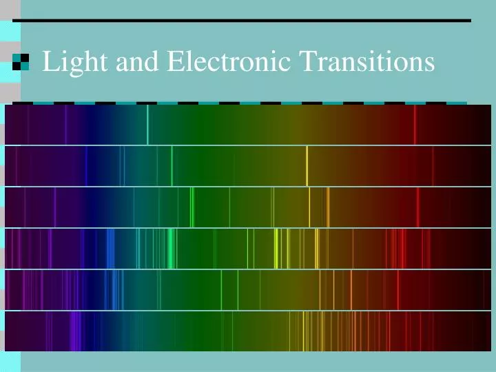 light and electronic transitions