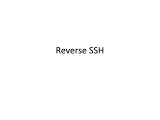 Reverse SSH