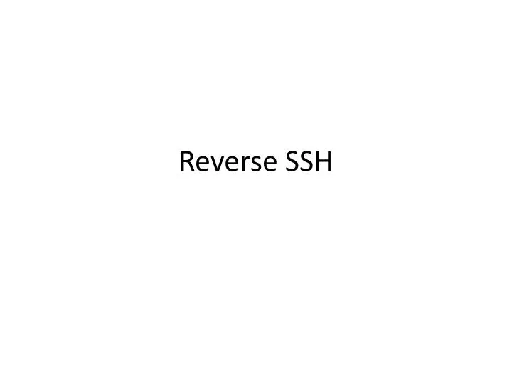 reverse ssh