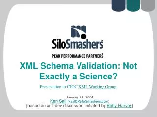 XML Schema Validation: Not Exactly a Science?