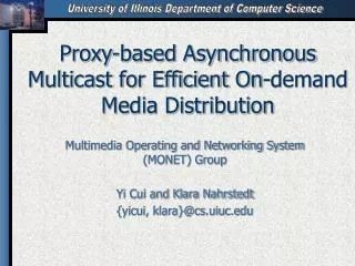 Proxy-based Asynchronous Multicast for Efficient On-demand Media Distribution