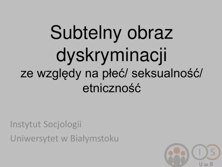 subtelny obraz dyskryminacji ze wzgl dy na p e seksualno etniczno