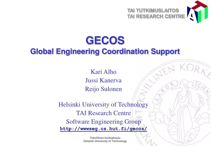 gecos global engineering coordination support
