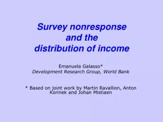 Survey nonresponse and the distribution of income