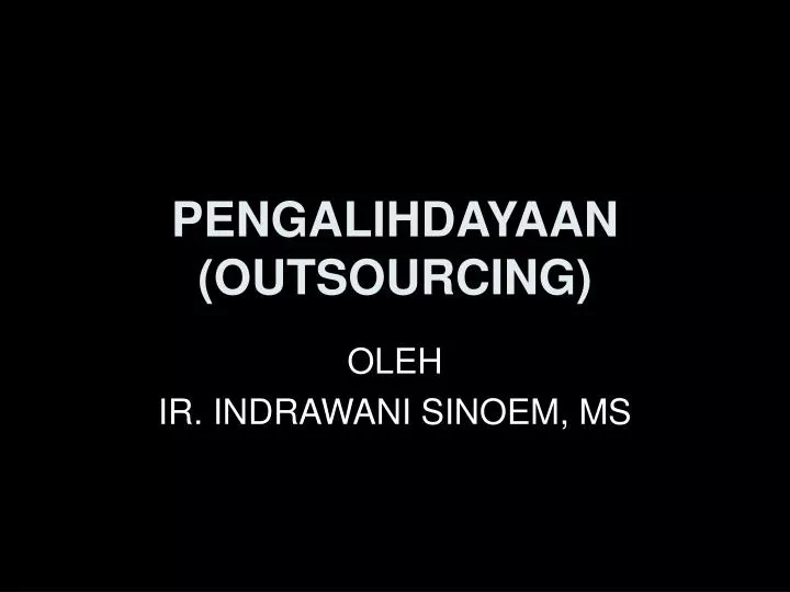 pengalihdayaan outsourcing