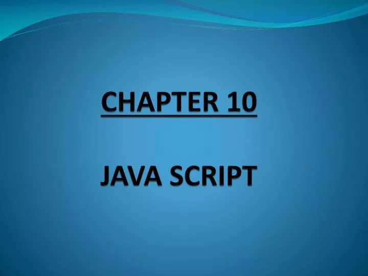 chapter 10 java script