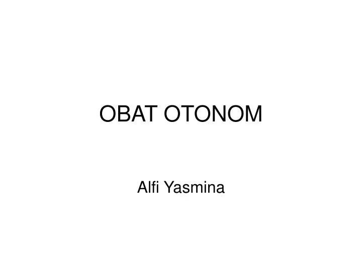 obat otonom