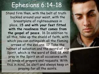 Ephesians 6:14-18