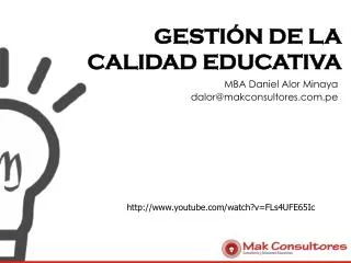 PPT - SISTEMA DE LA GESTION DE LA CALIDAD EDUCATIVA PowerPoint ...