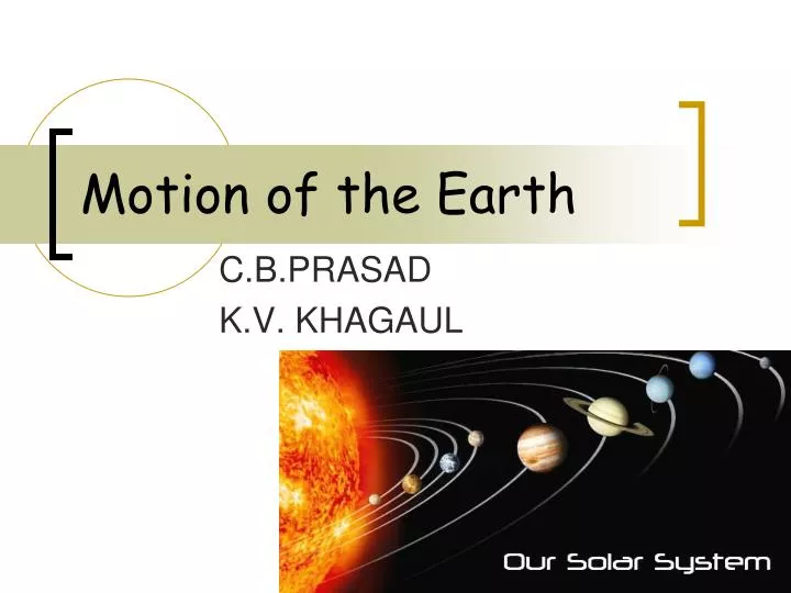 motion of the earth