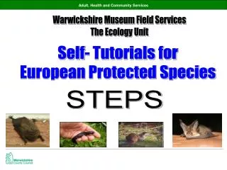 Self- Tutorials for European Protected Species