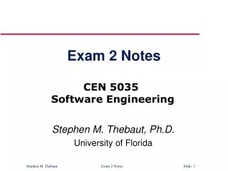 Exam 2 Notes