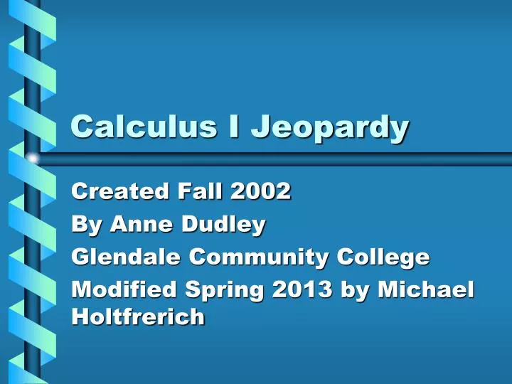 calculus i jeopardy