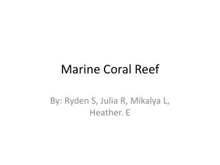 Marine Coral Reef