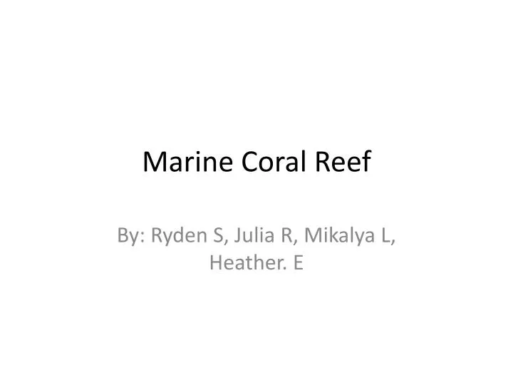 marine coral reef