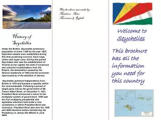 Welcome to Seychelles