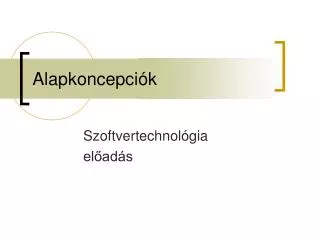 alapkoncepci k
