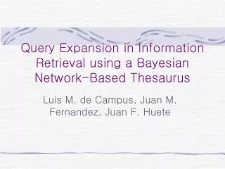 Query Expansion in Information Retrieval using a Bayesian Network-Based Thesaurus
