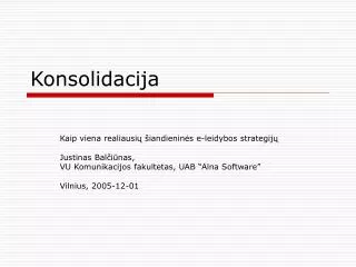 konsolidacija