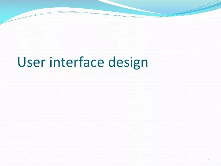 user interface design