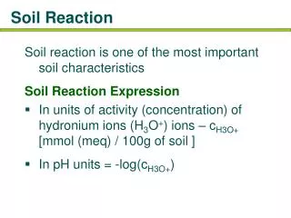 Soil Reaction