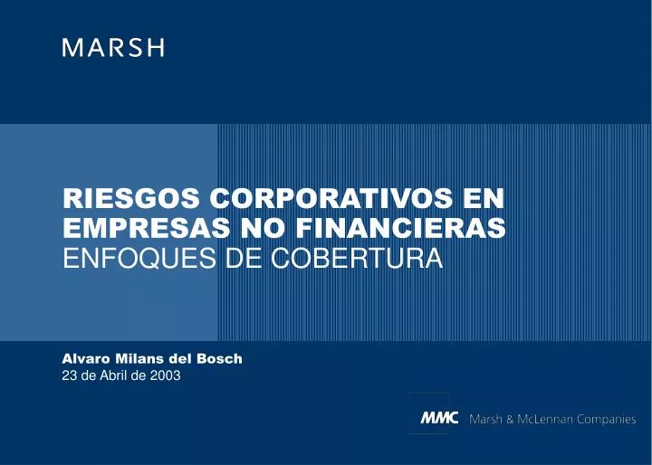 riesgos corporativos en empresas no financieras enfoques de cobertura