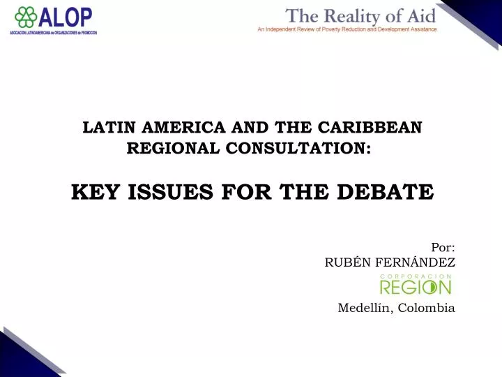 latin america and the caribbean regional consultation key issues for the debate
