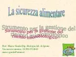 La sicurezza alimentare - slide 1