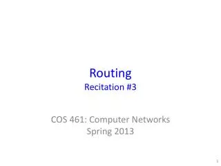 Routing Recitation #3