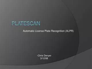 PlateScan
