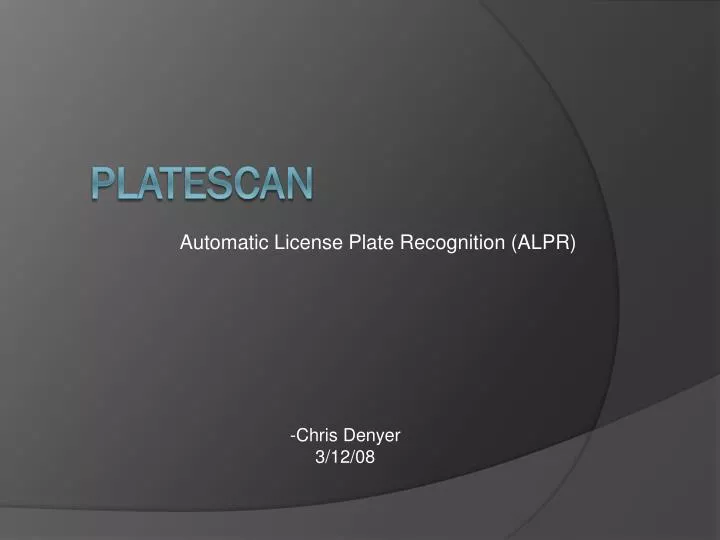 automatic license plate recognition alpr