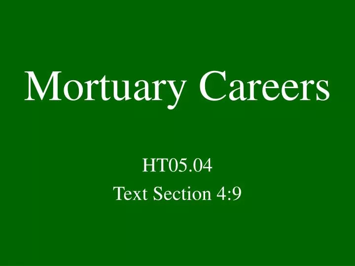 mortuary careers
