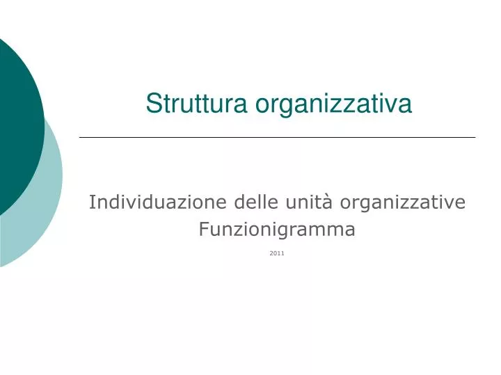 struttura organizzativa