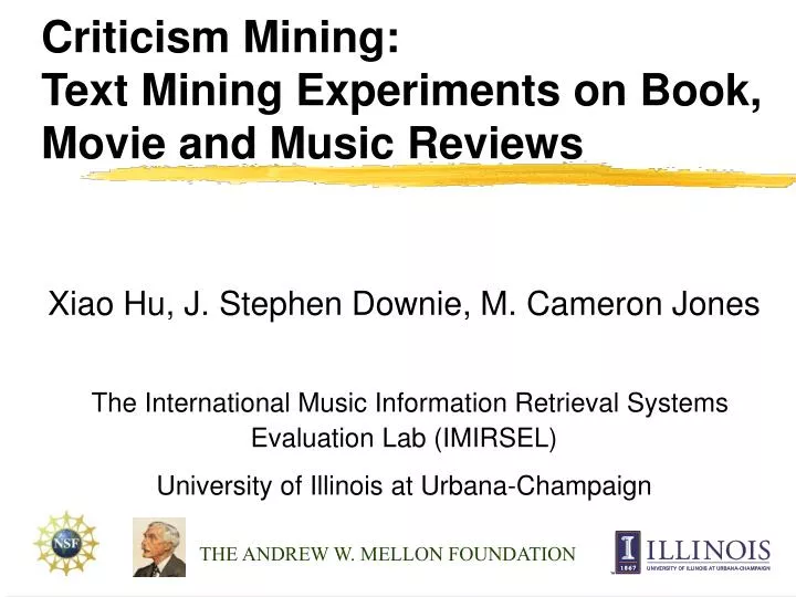 criticism mining text mining experiments on book movie and music reviews