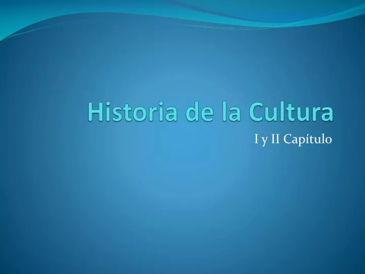 historia de la cultura