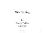 Web Caching - slide 1