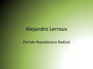 alejandro lerroux