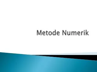 metode numerik