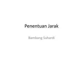 penentuan jarak