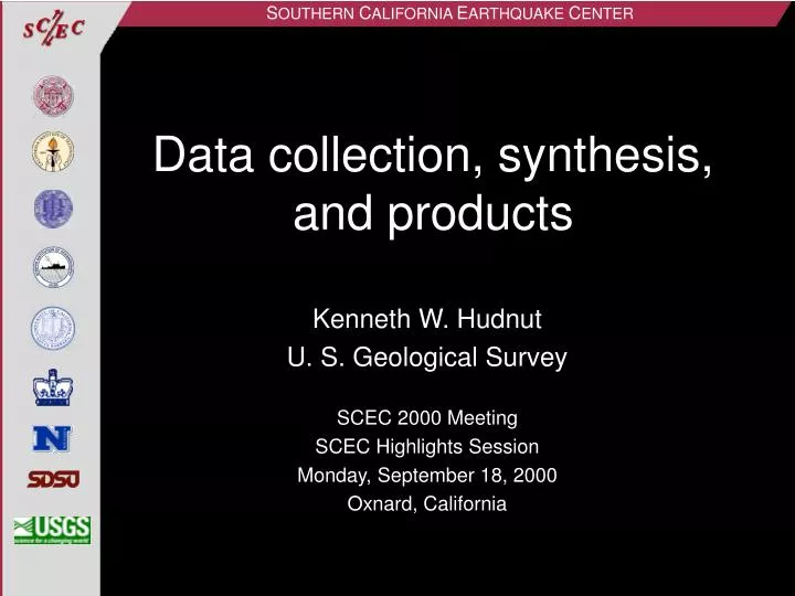 data collection synthesis and products