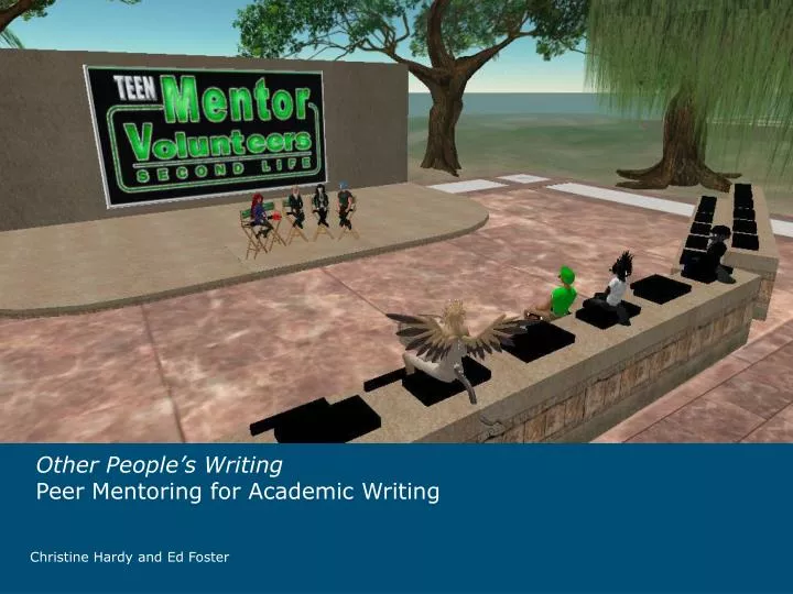 other people s writing peer mentoring for academic writing