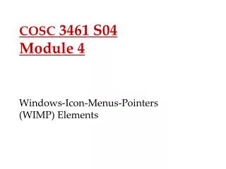 COSC 3461 S04 Module 4