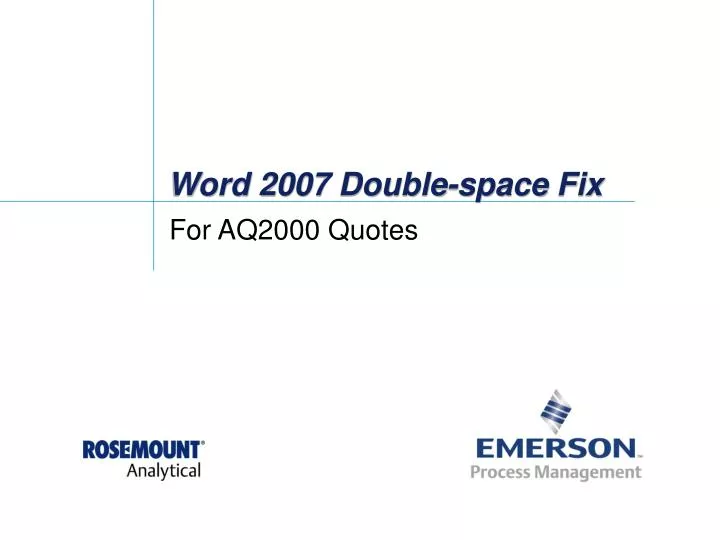 word 2007 double space fix