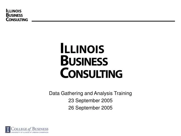 data gathering and analysis training 23 september 2005 26 september 2005