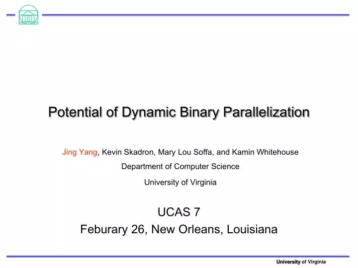 potential of dynamic binary parallelization