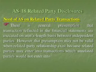AS-18 Related Party Disclosures