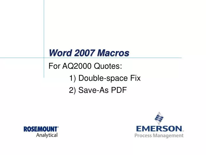 word 2007 macros